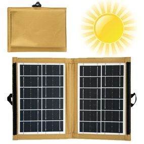 Сонячна панель трансформер з USB-виходом, 7,2 Вт, CCLAMP CL-670, Коричневий / Складна сонячна станція для заряджання телефону