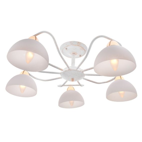 Люстра потолочная винтаж в спальню E14 40W WH (LK-636C/5) | Зображення 3