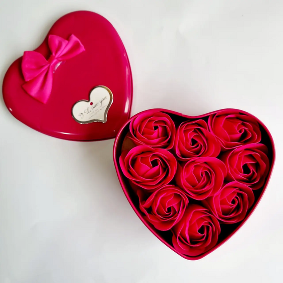 Романтичний подарунок Коробочка з мильними пелюстками троянд 12*13*6 cm | Зображення 3