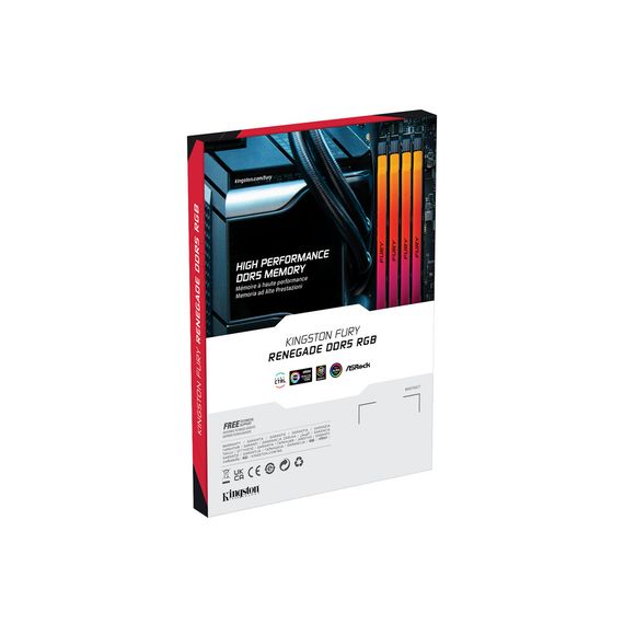 Модуль пам'яті для комп'ютера DDR5 96GB (2x48GB) 6400 MHz Renegade RGB XMP Kingston Fury (ex.HyperX) (KF564C32RSAK2-96) | Зображення 5