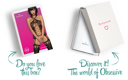Бодістокінг Obsessive Bodystocking G313 S/M/L, шнурівка, геометричний декор | Зображення 6