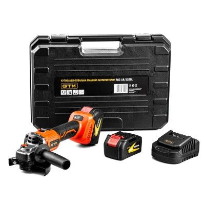 Шлифовальная машина GTM AGC18/125BL, 125мм, 18В, 3000-8500об/мин, 2x4Ah (AGC18/125BL)