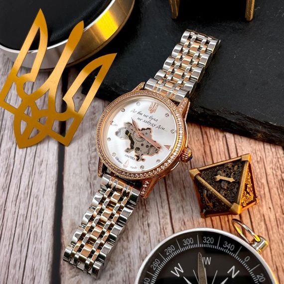 Класичний жіночий годинник Awarder 049 Де би не була Silver-Gold-White, водонепроникний | Зображення 3