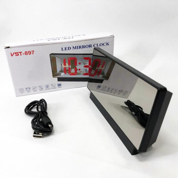 Електронні настільні LED годинники від USB VST-897-4 з будильником та термометром | Зображення 3