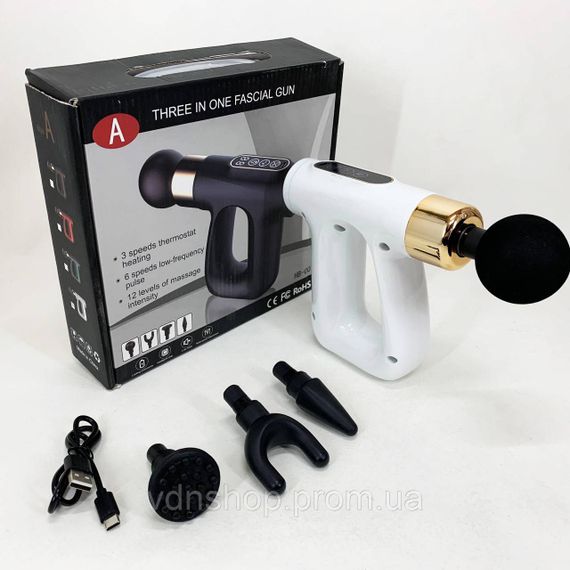 Вибрационный ручной массажер для шеи спины ног, Профессиональный массажер пистолет VS-83 | Зображення 7