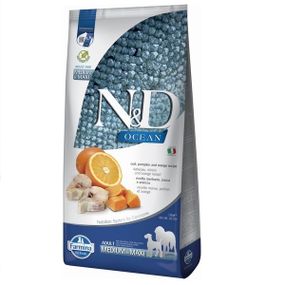 Сухий корм із тріскою для собак середніх та великих порід Farmina N&D Ocean Cod, Pumpkin & Orange Adult Medium & Maxi, 12 кг
