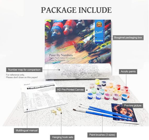 Картина за номерами "Дім на болоті" Bougimal 40×50 см, набір для малювання без рами, акрил, творчий подарунок | Зображення 1