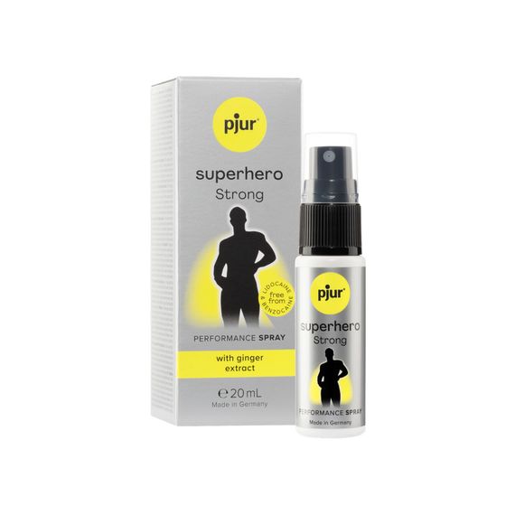 Пролонгувальний спрей pjur Superhero Strong Spray 20 ml, з екстрактом імбиру, всотується в шкіру | Зображення 3
