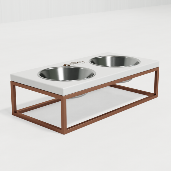 Миски на подставке для средних собак и больших котов Hollky Base M (2 × 0,95 л) BM-422110-GLWH | Зображення 2