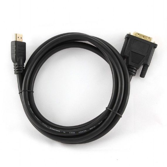 Кабель Cablexpert CC-HDMI-DVI-6, HDMI тато/DVI тато, позолочені конектори, 1.8 м | Зображення 2