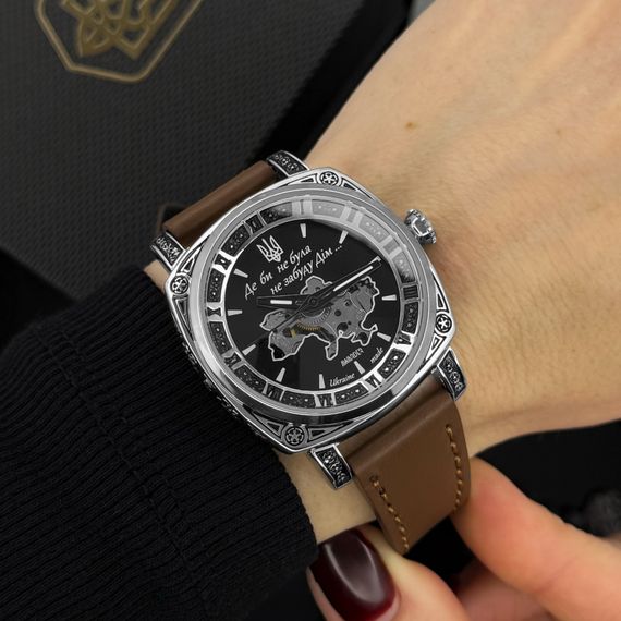 Жіночий годинник Awarder 021 Де би не була Silver-Black-Brown | Зображення 9