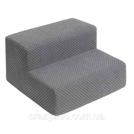 Ступеньки двухэтажные для собак и котов PolyPet серые 40x40x20 см KPK0020-95 | Зображення 1