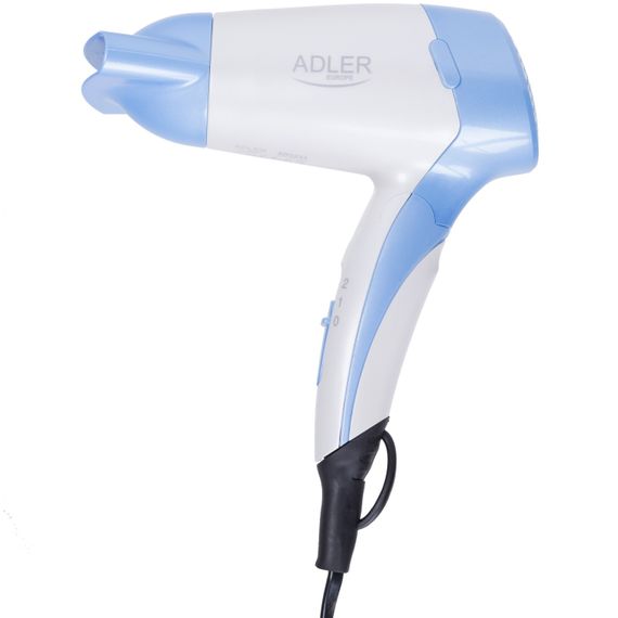 Фен Adler AD 2222 white 1200Вт/ 2 швидкості/ насадки - 1 шт./ складна ручка | Зображення 1