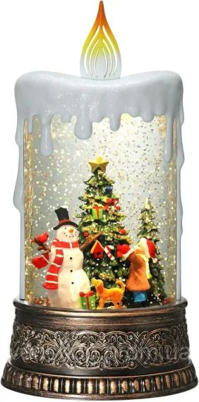 Ночник новогодний Свеча XMAS WDL-23016B 10087, снеговик