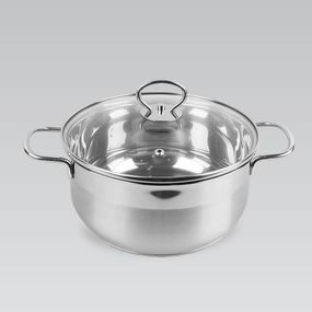 Каструля Maestro MR-3508-26, 7 л, 26 см, з нержавіючої сталі з кришкою, для всіх типів плит