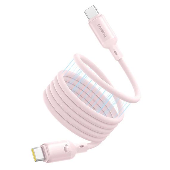 Дата кабель Baseus PicoGo Magnetic Liquid Silicone Type-C to Type-C 240W (1m) (P10376800) Baby Pink | Зображення 2
