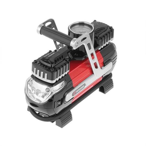 Компресор автомобільний 12 В. Два циліндри 30 мм INTERTOOL AC-00031