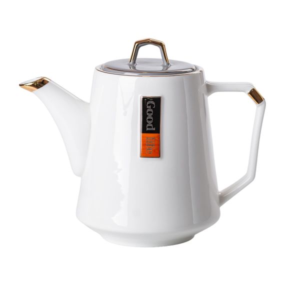 Чайный сервиз на 6 персон с фарфоровой подставкой, серый HP-15-26 | Зображення 1