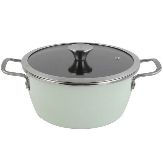 Каструля Vitrinor Nordic 1114812, 5.5 л, 28 см, сталева емальована з кришкою, для всіх типів плит