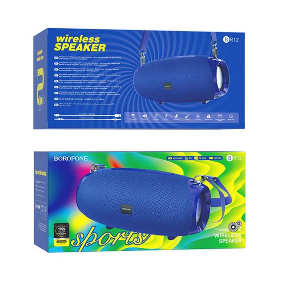 Портативна колонка BOROFONE BR12 Amplio sports wireless speaker Blue | Зображення 2