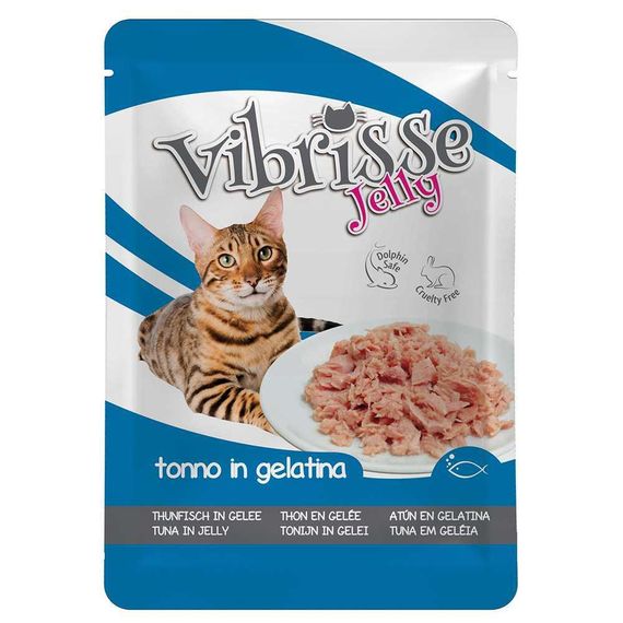 Блок паучів для котів з тунцем в желе Croci Vibrisse Jelly 18*70 г