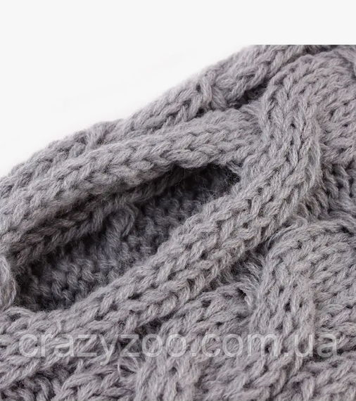 Светр для собак та котів EcoToys Grey M сірий A: 25 см B: 36 см C: 27 см 6943 | Зображення 4