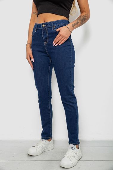 Джинси жіночі однотонні Skinny, колір синій, 244R9001 | Зображення 2