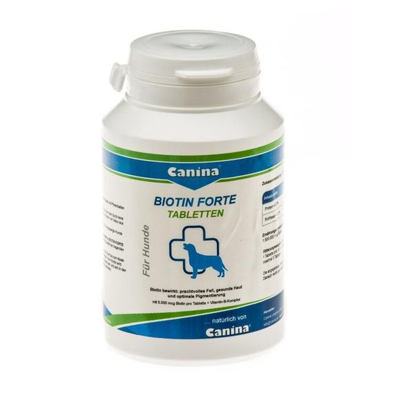 Вітаміни Canina Biotin forte для краси та здоров'я шерсті собак 30 табл