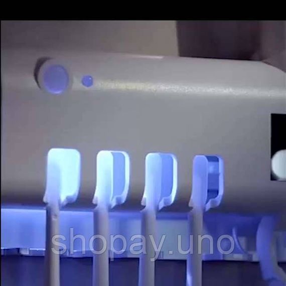 Тримач-диспенсер для зубної пасти та щіток Toothbrush sterilizer автоматичний | Зображення 1