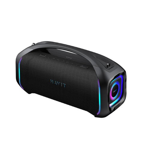 Портативна колонка 100W чорний Party Blast Havit HV-SK910BT-BK (TWO MIC) | Зображення 4