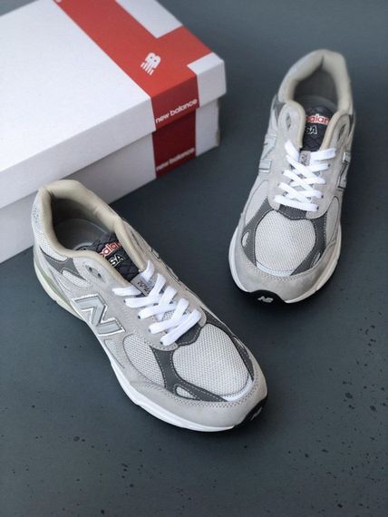 Кросівки весна літо New Balance 990 шкіра, текстиль сірі | Зображення 3