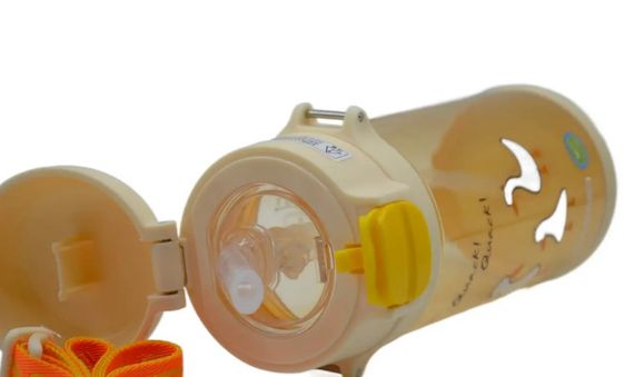 Бутылка для воды Casno 690 мл KXN-1219 Оранжевая (Гуси) с трубочкой (KXN-1219_Orange) | Зображення 3