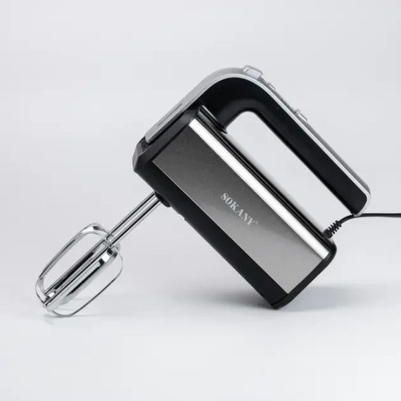 Миксер ручной SOKANY CX-6651 сталь с двумя насадками 800 Вт 5 скоростей | Зображення 3