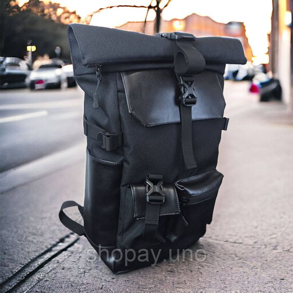 Рюкзак Rolltop чоловічий жіночий для подорожей і ноутбука , Ролтоп великий для міста | Зображення 2