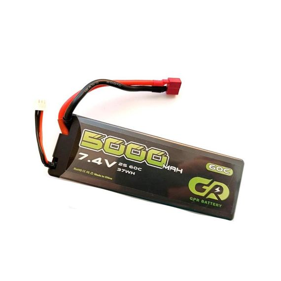 Акумулятор GPR 7.4v 5000 mAh Li-Po 2s 60C Hard Case коннектор T plug