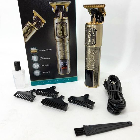 Машинка-тример для стрижки беспроводная VGR V-073, Машинка для стрижки волос с профессиональными ножами WP-87 | Зображення 1