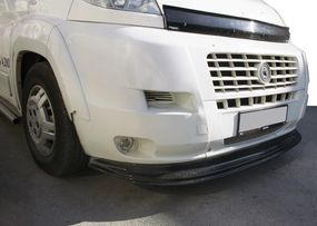 Передня накладка 2006-2013 (ЛИП, чорна) для Peugeot Boxer 2006↗ та 2014↗ рр.