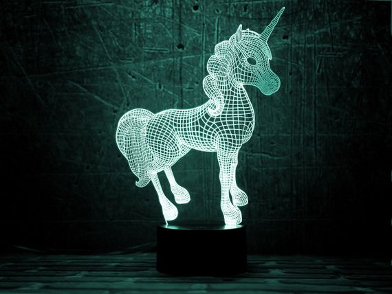 Змінна пластина для 3D світильників "Єдиноріг 2" 3DTOYSLAMP | Зображення 1