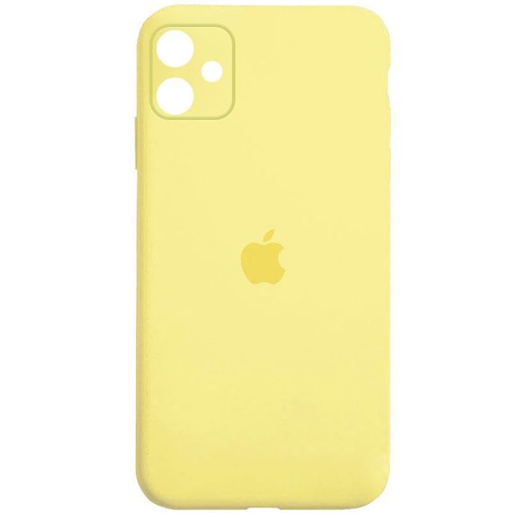 Чехол Silicone Case Square Full Camera Protective (AA) для Apple iPhone 11 (6.1") Желтый / Yellow