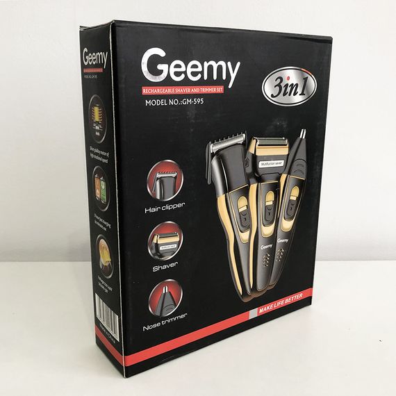 Електробритва сіткова і тріммер для бороди GEMEI / Geemy GM-595 з акумулятором. HU-315 Колір: золотий | Зображення 6