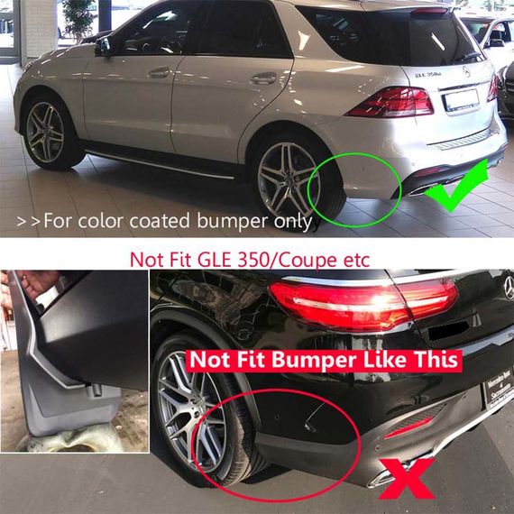 Задні бризковики для GLE W166 (бампер у кольорі) для Mercedes GLE/ML сlass W166 | Зображення 1