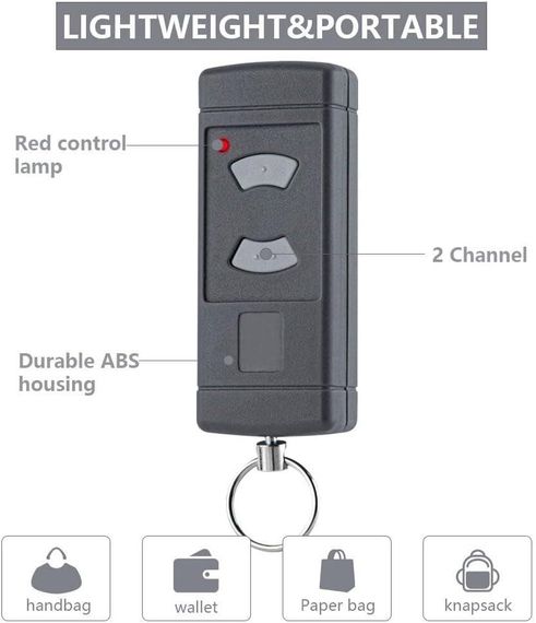 Пульт ZOYDP для Hörmann 40.685 MHz, 2 шт, пульт для гаражних воріт, HSE2-40 HSM4-40 HSE4-40 HS4-40 HS2-40 | Зображення 3