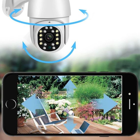 WiFi камера відеоспостереження з датчиком руху, 5Мп, HX A 1536C / Вулична IP камера спостереження / Поворотна відеокамера | Зображення 1