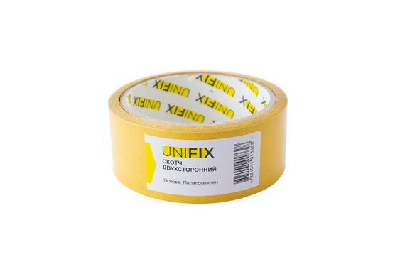 Лента клейкая двухсторонняя на полипропиленовой основе 38мм*10м UNIFIX | Зображення 2