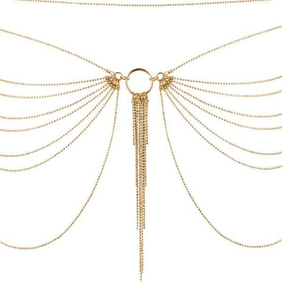 Ланцюжок на трусики або ліф Bijoux Indiscrets MAGNIFIQUE Waist Chain - Gold, прикраса на тіло | Зображення 1