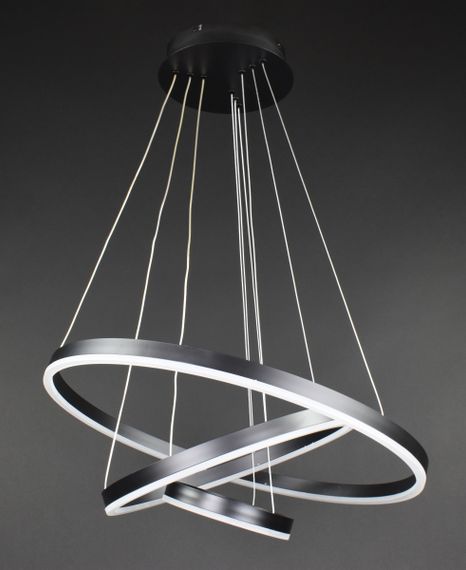 Люстра світлодіодна підвісна LED світильник для квартири на стелю лед 27777 Чорний 25-180х60х60 см.