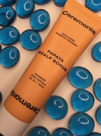 Очищаючий шампунь скраб для шкіри голови ceremonia papaya scalp scrub, 30 ml