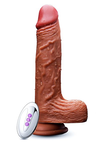 Реалістичний вібратор Boss Series Fox Silicone, Vibration 10, Rotate, Telescopic, Heating, 21cm Sex Aura | Зображення 1