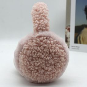 Теплі навушники буклє баранчик Рожевий One Size (606)