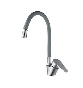 Змішувач для кухні Mixxus NEO-011 REFL.Gray із силіконовим виливом (MI6557)